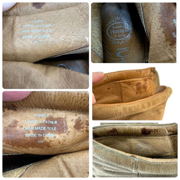 Jeffrey Campbell Rumble Ankle Boots Women's 8 Havana Tan Suede Block Heel Bootie - Picture 8 of 11